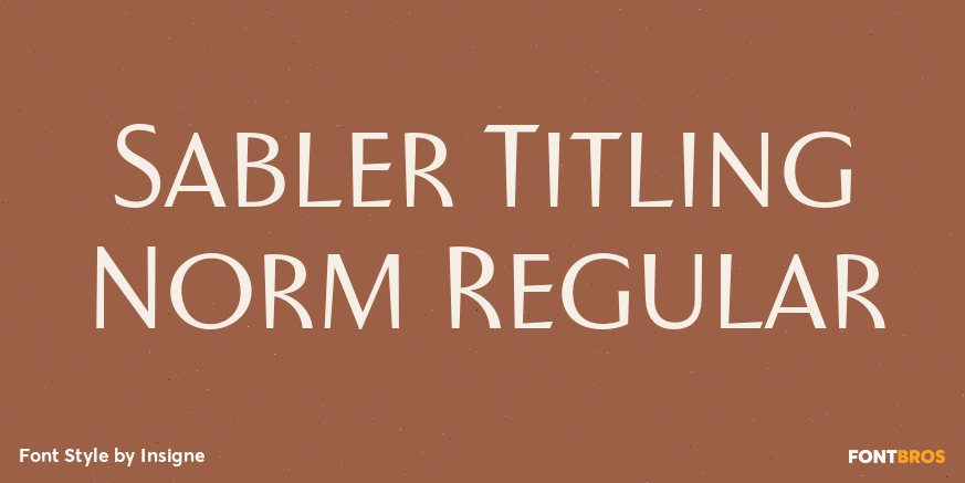 Sabler Titling Norm Regular Font Poster #1