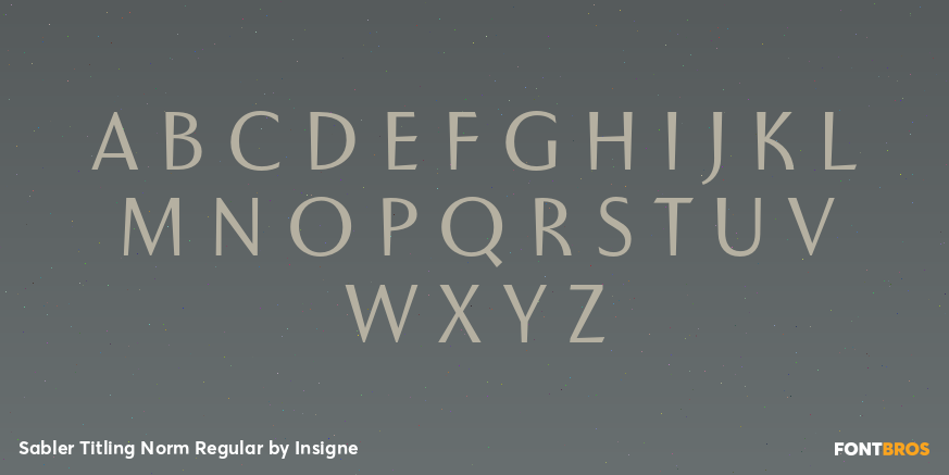 Sabler Titling Norm Regular Font Poster #1
