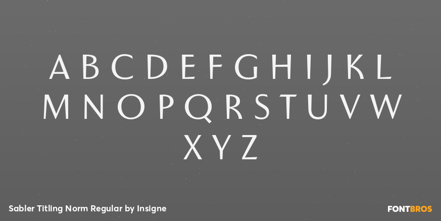 Sabler Titling Norm Regular Font Poster #1