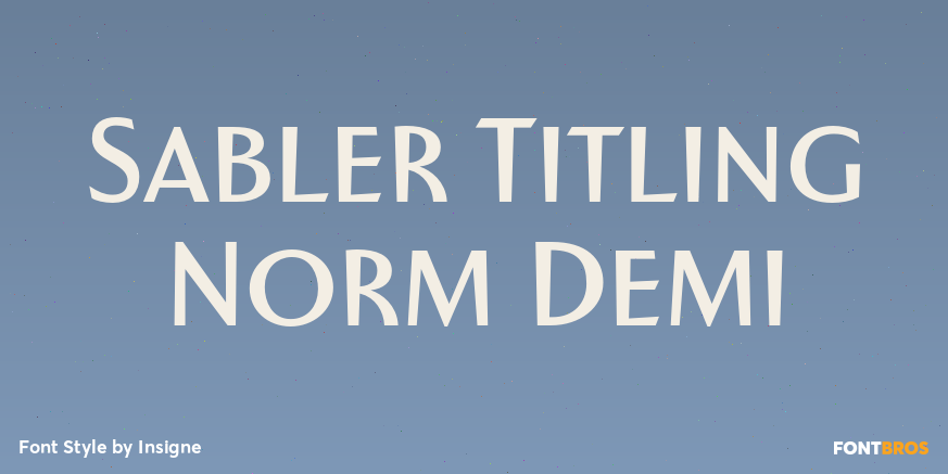 Sabler Titling Norm Demi Font Poster #1
