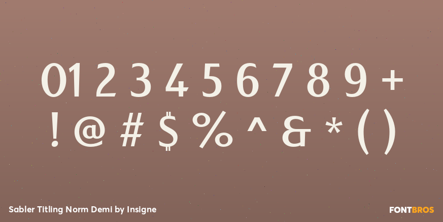 Sabler Titling Norm Demi Font Poster #1