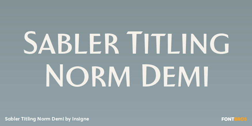 Sabler Titling Norm Demi Font Poster #1