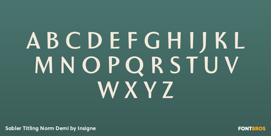 Sabler Titling Norm Demi Font Poster #2