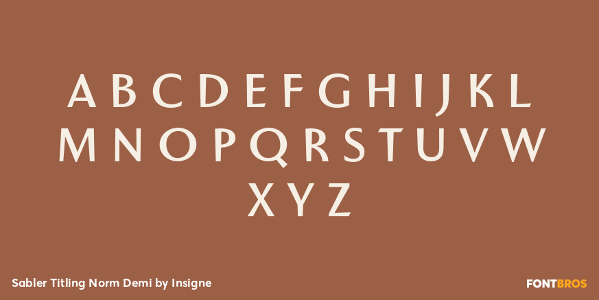 Sabler Titling Norm Demi Font Poster #3