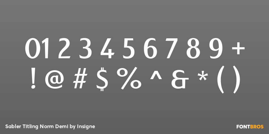 Sabler Titling Norm Demi Font Poster #4