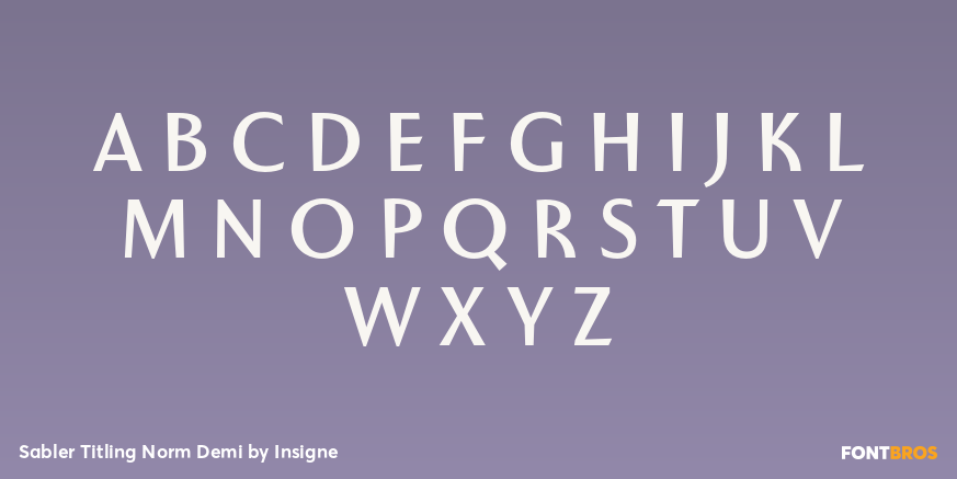 Sabler Titling Norm Demi Font Poster #1