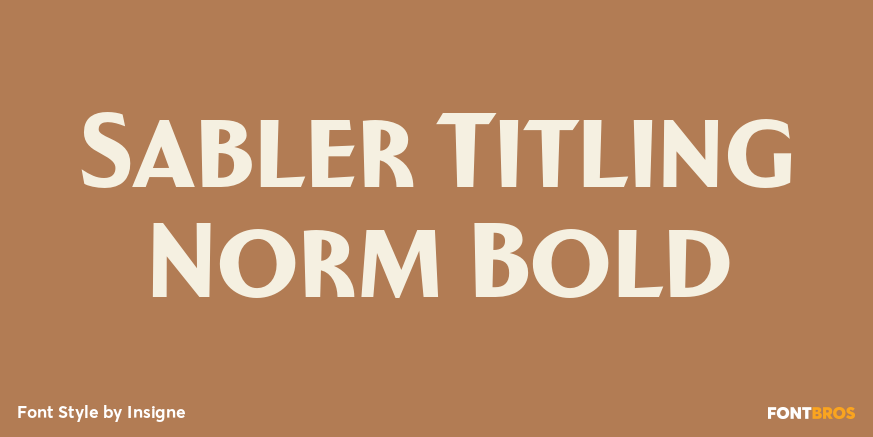 Sabler Titling Norm Bold Font Poster #1