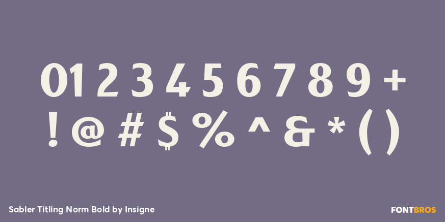 Sabler Titling Norm Bold Font Poster #1