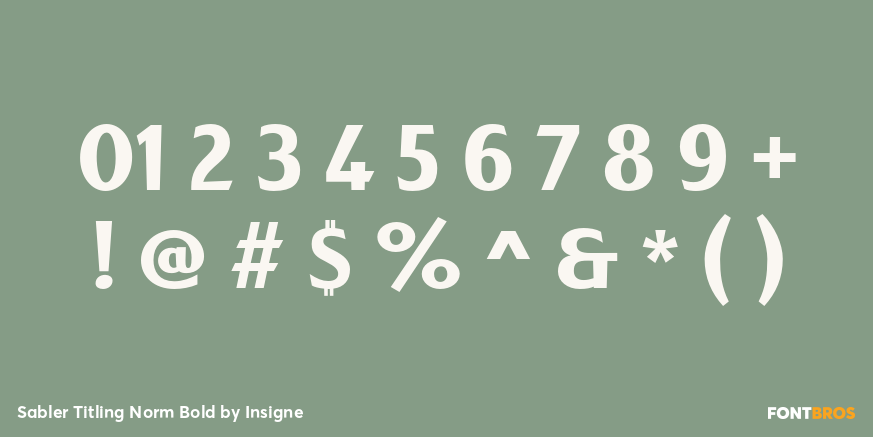 Sabler Titling Norm Bold Font Poster #4