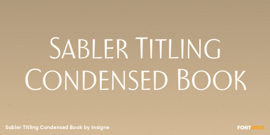 Sabler Titling Condensed Book Font Poster #1