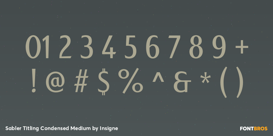 Sabler Titling Condensed Medium Font Poster #4