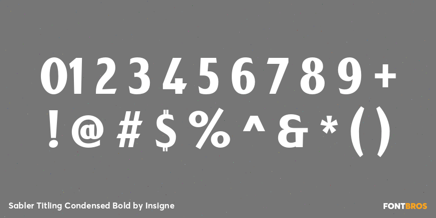 Sabler Titling Condensed Bold Font Poster #1