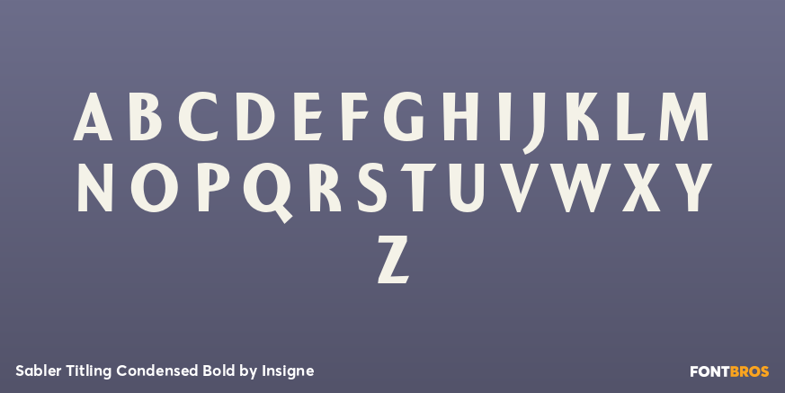 Sabler Titling Condensed Bold Font Poster #1