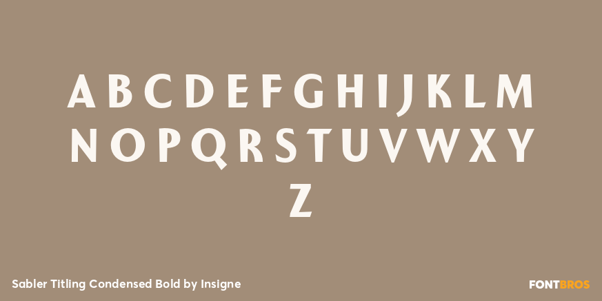 Sabler Titling Condensed Bold Font Poster #1