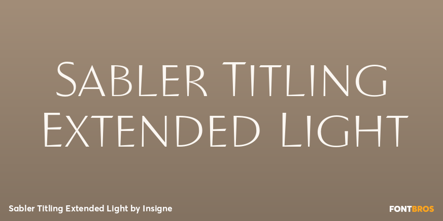 Sabler Titling Extended Light Font Poster #1
