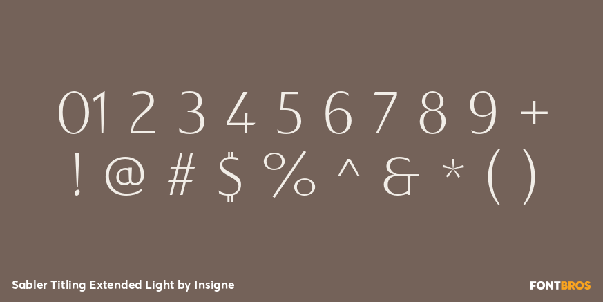 Sabler Titling Extended Light Font Poster #4