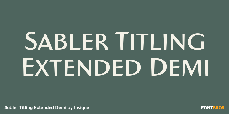 Sabler Titling Extended Demi Font Poster #1