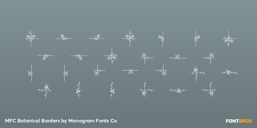 MFC Botanical Borders Font Poster #2