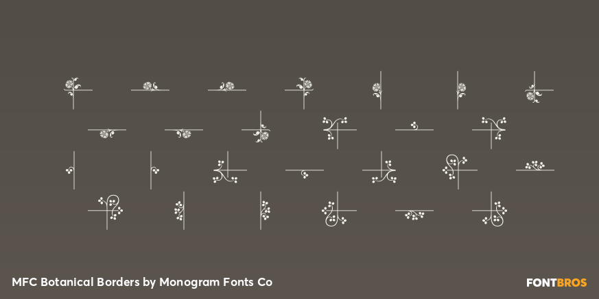 MFC Botanical Borders Font Poster #3