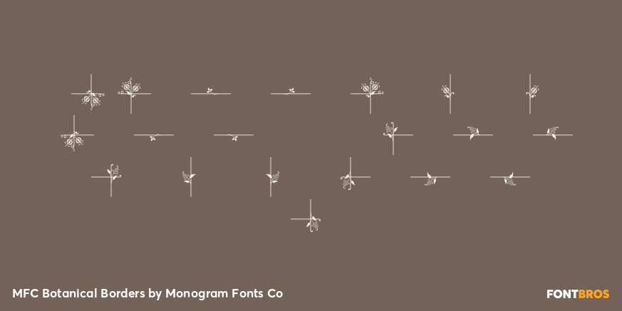 MFC Botanical Borders Font Poster #4