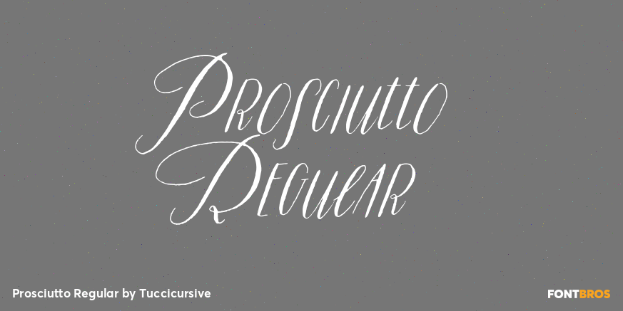 Prosciutto Regular Font Poster