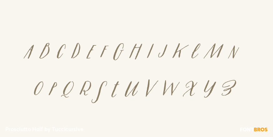 Prosciutto Half Font Poster #3