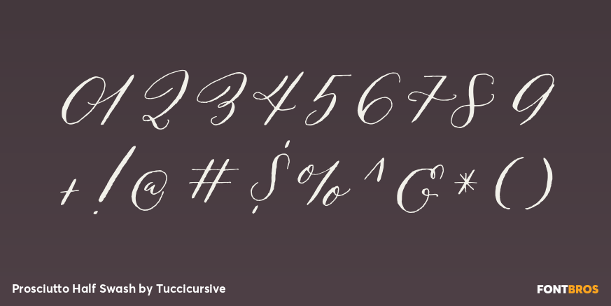 Prosciutto Half Swash Font Poster #1