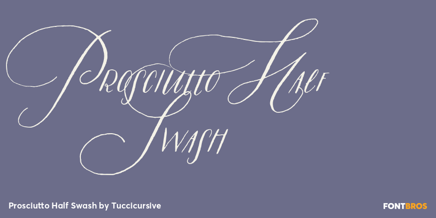 Prosciutto Half Swash Font Poster