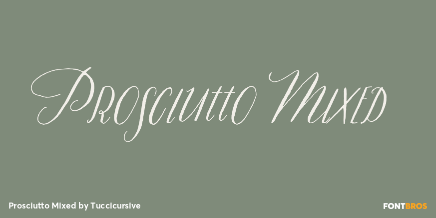 Prosciutto Mixed Font Poster