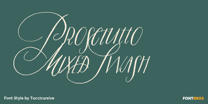 Prosciutto Mixed Swash Font Poster