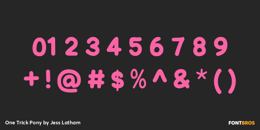 One Trick Pony Font Poster #4