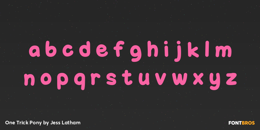 One Trick Pony Font Poster #1