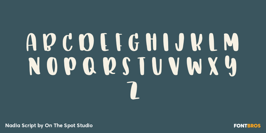 Nadia Script Font Poster #2