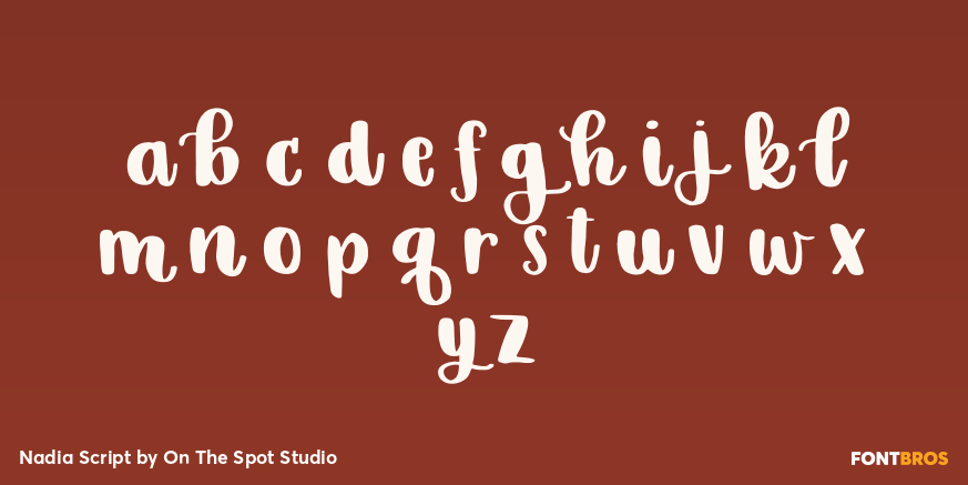 Nadia Script Font Poster #3
