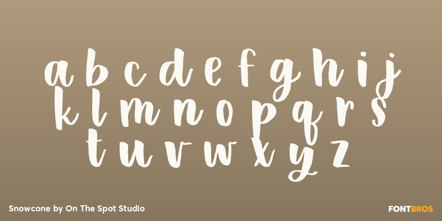 Snowcone Font Poster #3