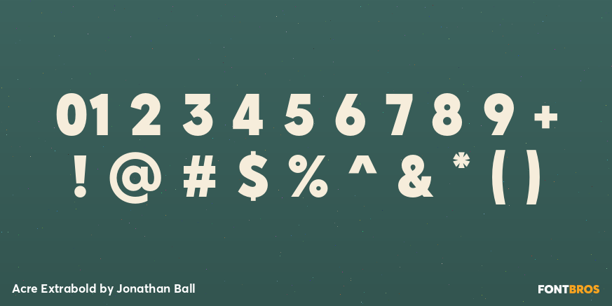 Acre Extrabold Font Poster #1