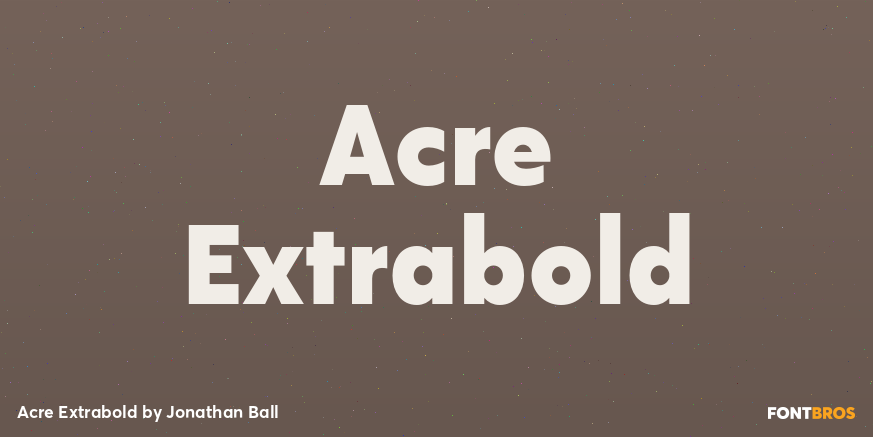 Acre Extrabold Font Poster