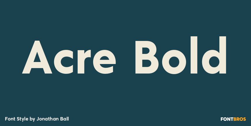 Acre Bold Font Poster #1