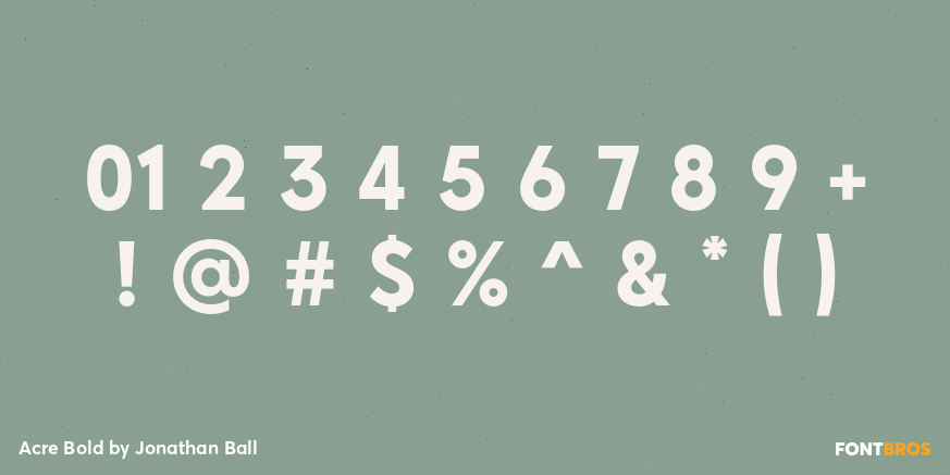 Acre Bold Font Poster #1