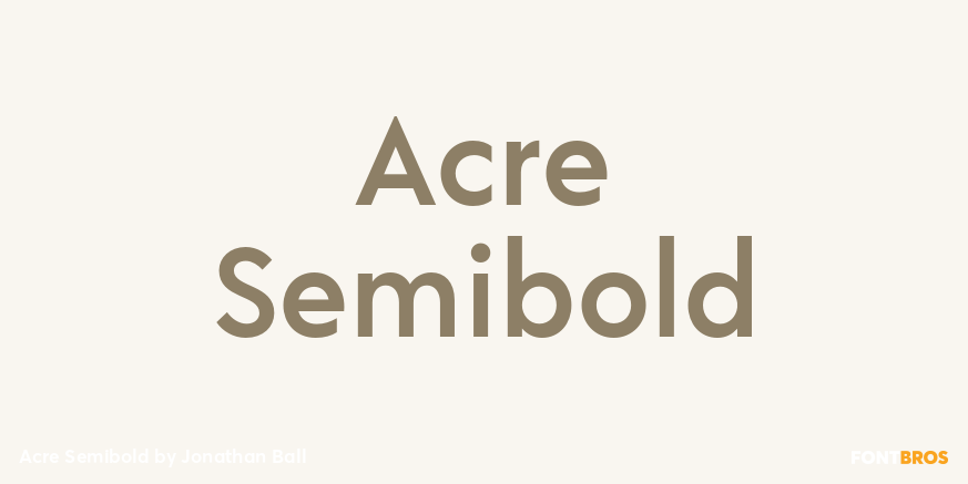 Acre Semibold Font Poster