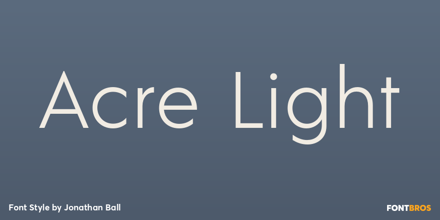Acre Light Font Poster