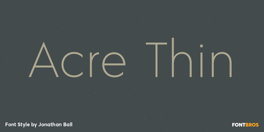 Acre Thin Font Poster #1