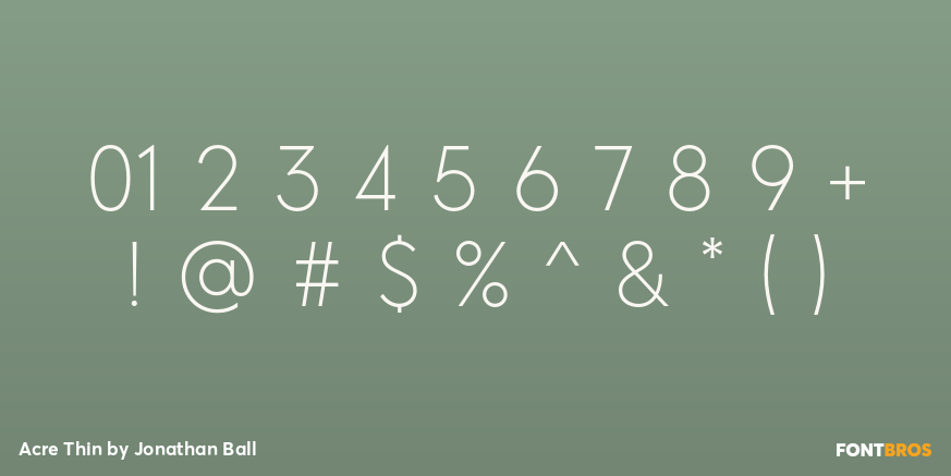 Acre Thin Font Poster #1