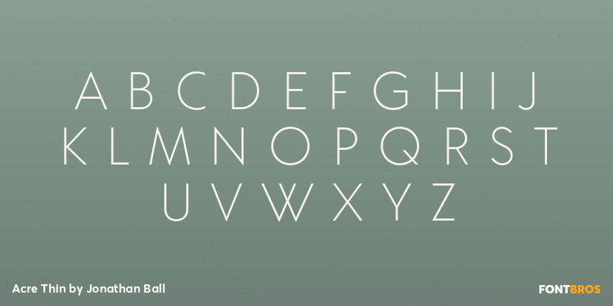 Acre Thin Font Poster #1
