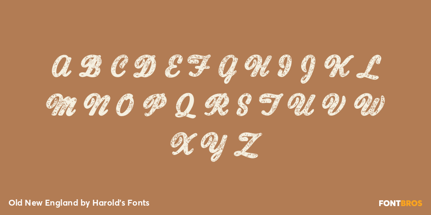 Old New England Font Poster #2