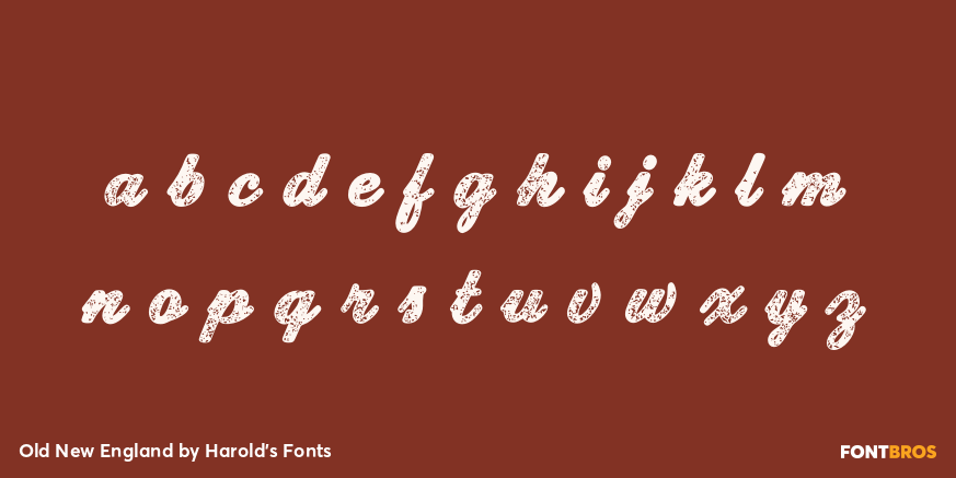 Old New England Font Poster #3