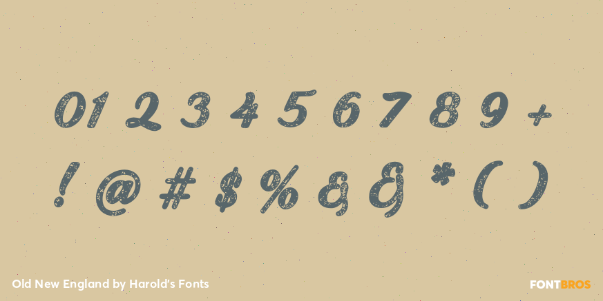 Old New England Font Poster #4