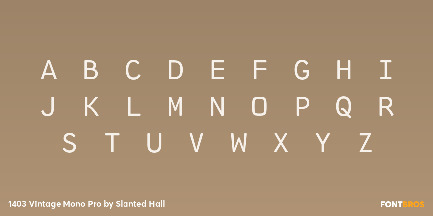 1403 Vintage Mono Pro Font Poster #3