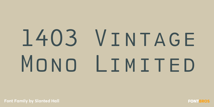 1403 Vintage Mono Limited Poster