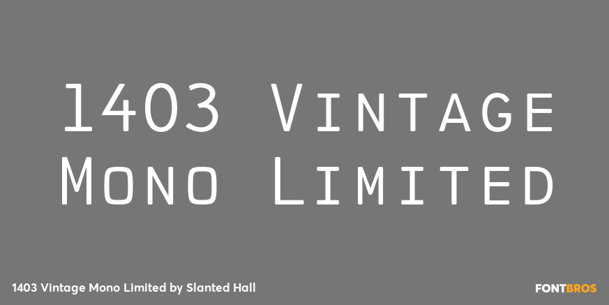 1403 Vintage Mono Limited Poster